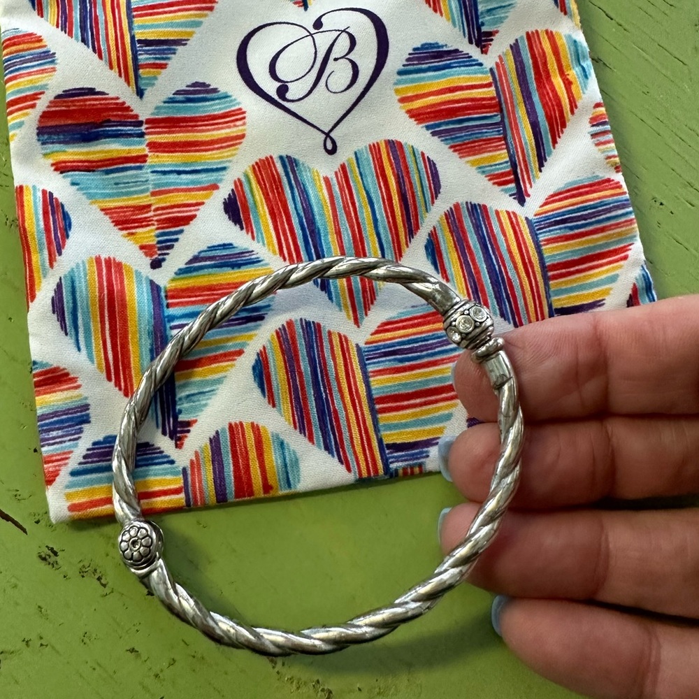 BRIGHTON Silver Hinged Charm Bracelet